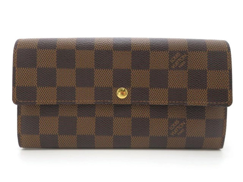 LOUIS VUITTON Wallet Accessories Portefeuille Sarah Long Damier Ebene Brown
